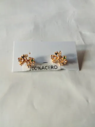 Pendientes Acero Infantiles, con regalo de caja