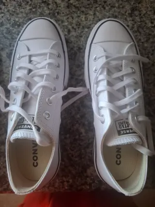 Zapatillas Converse Piel Blancas Talla 37
