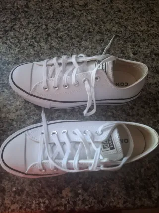 Zapatillas Converse Piel Blancas Talla 37