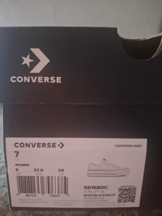 Zapatillas Converse Piel Blancas Talla 37
