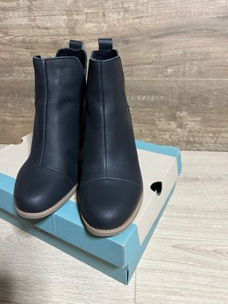 Botines TOMS Everly Piel Negro Talla 37.5