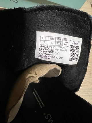 Botines TOMS Everly Piel Negro Talla 37.5