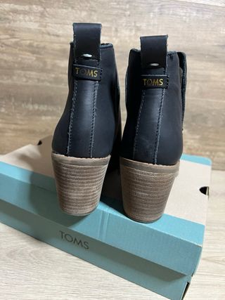 Botines TOMS Everly Piel Negro Talla 37.5