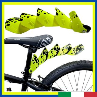 Parafango Posteriore OldStyle Giallo Fluo Nero MTB