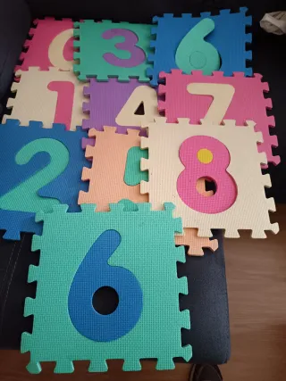 Puzzle Suelo Bebé Números Colores