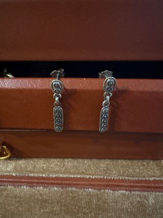 Pendientes antiguos plata