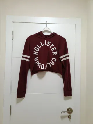 Sudadera Hollister Crop Top Roja