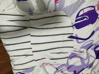 Mono pantalón blanco rayas negras Talla XS