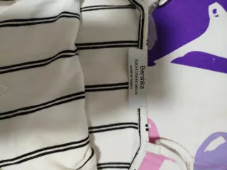 Mono pantalón blanco rayas negras Talla XS