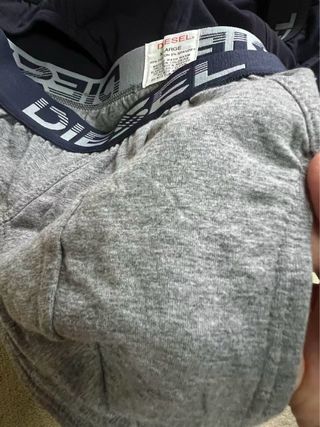 2 Calzoncillos Diesel Algodón Slip XL Negro Gris