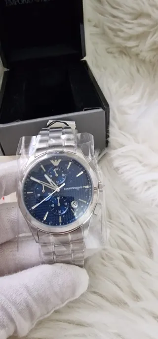 Reloj Emporio Armani Hombre Azul y Plateado