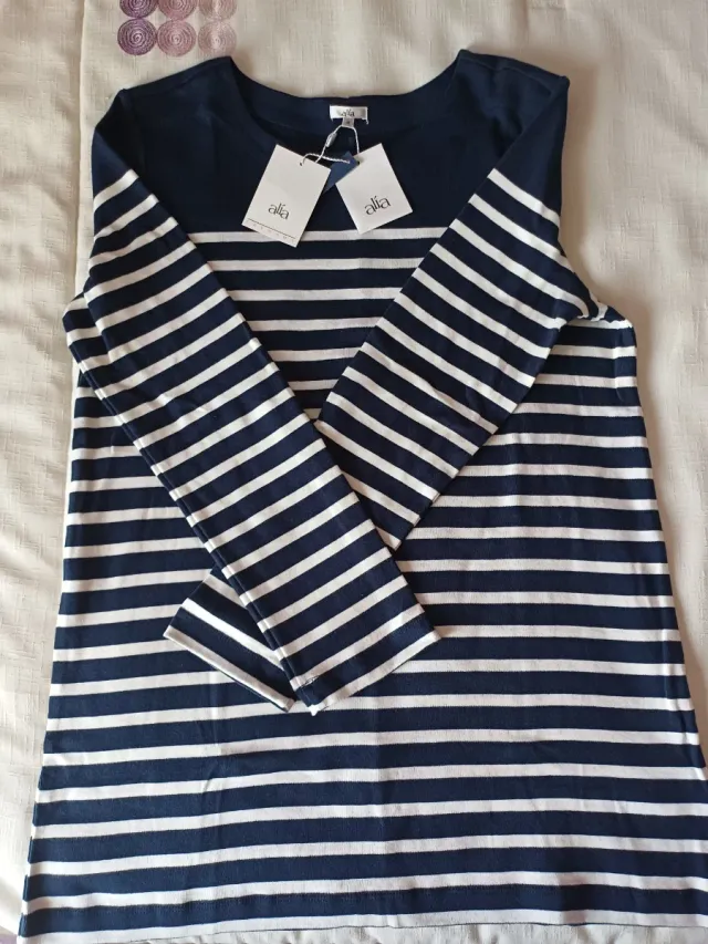 Jersey premamá Alía rayas azul/blanco Talla M
