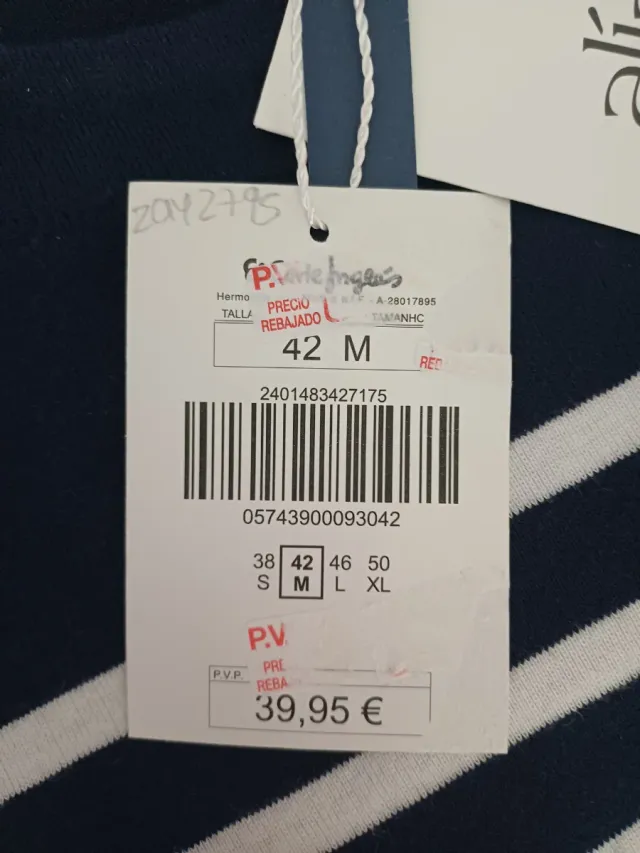 Jersey premamá Alía rayas azul/blanco Talla M