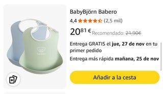 2 Baberos BabyBjörn Plástico