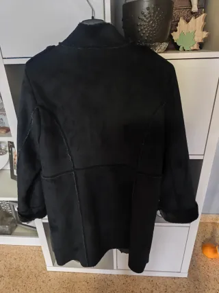 Abrigo Cortefiel Ante Negro Talla XL