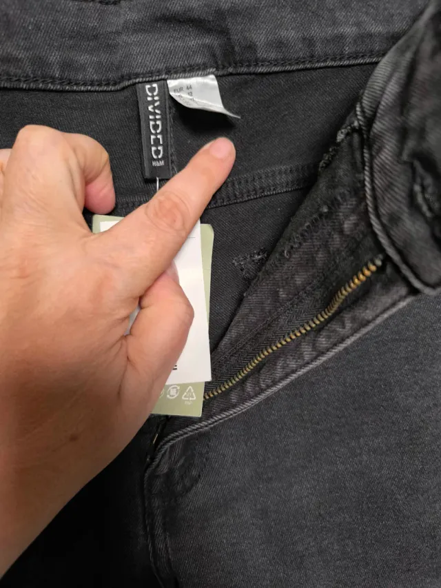 Vaqueros H&M Divided Skinny Tiro Alto Negros