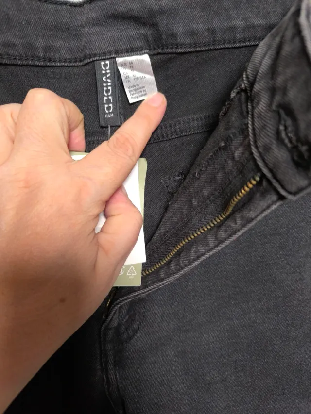 Vaqueros H&M Divided Skinny Tiro Alto Negros