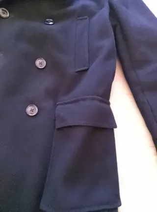 Abrigo paño ZARA negro