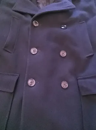 Abrigo paño ZARA negro