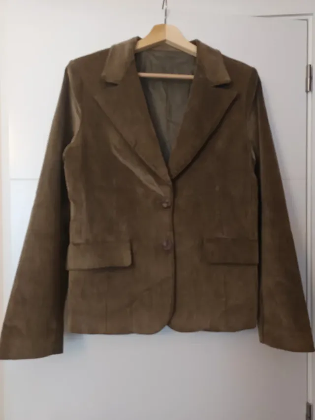 Blazer de pana entallado