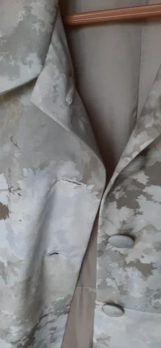 Abrigo fiesta/ceremonia beige y gris