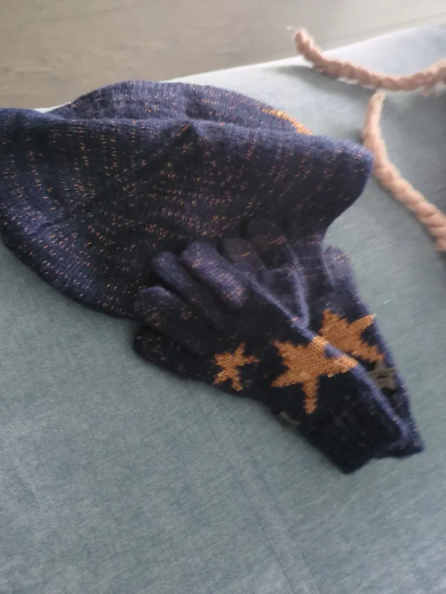 Guantes Boboli lana estrellas sin estrenar