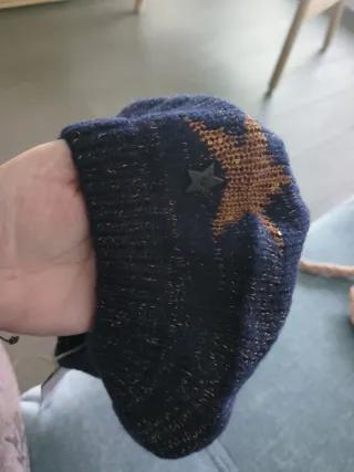 Guantes Boboli lana estrellas sin estrenar