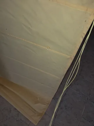 Estor amarillo de tela