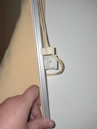 Estor amarillo de tela