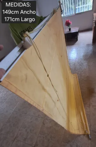 Estor amarillo de tela