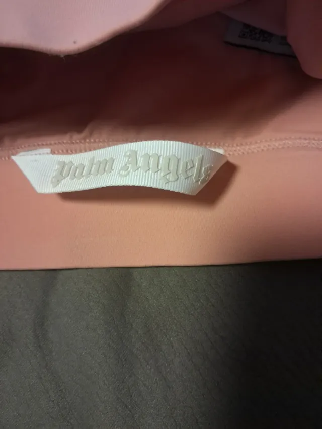 Top sportivo Palm Angels rosa e bianco