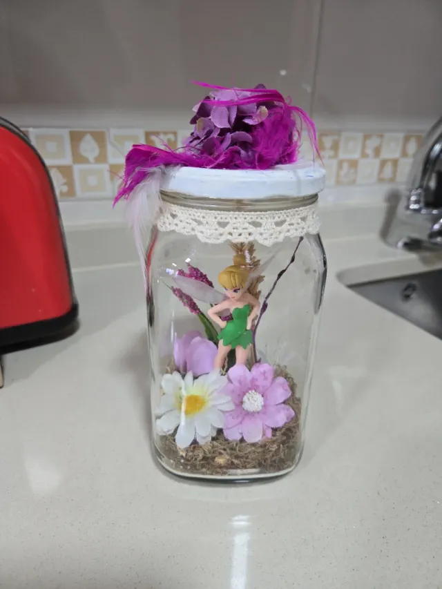 Cuadro y Tarro Decorativo con Figuras de Disney