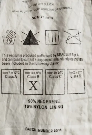 Neopreno Seac Sub Talla XL