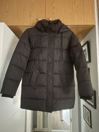 Abrigo Plumas Green Coast Negro