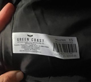 Abrigo Plumas Green Coast Negro