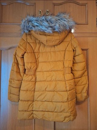 Abrigo acolchado mostaza Only