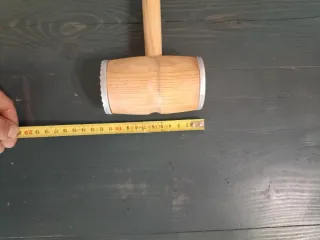 Batticarne vintage restaurato legno e metallo