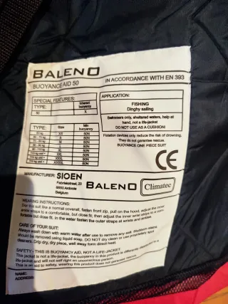 Chaqueta Flotante Baleno 50N XXL