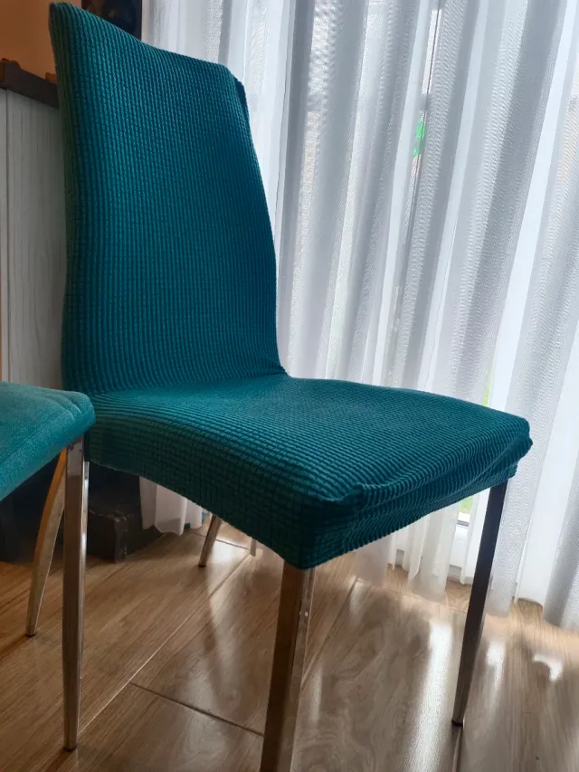 Conjunto de 4 sillas de comedor azul