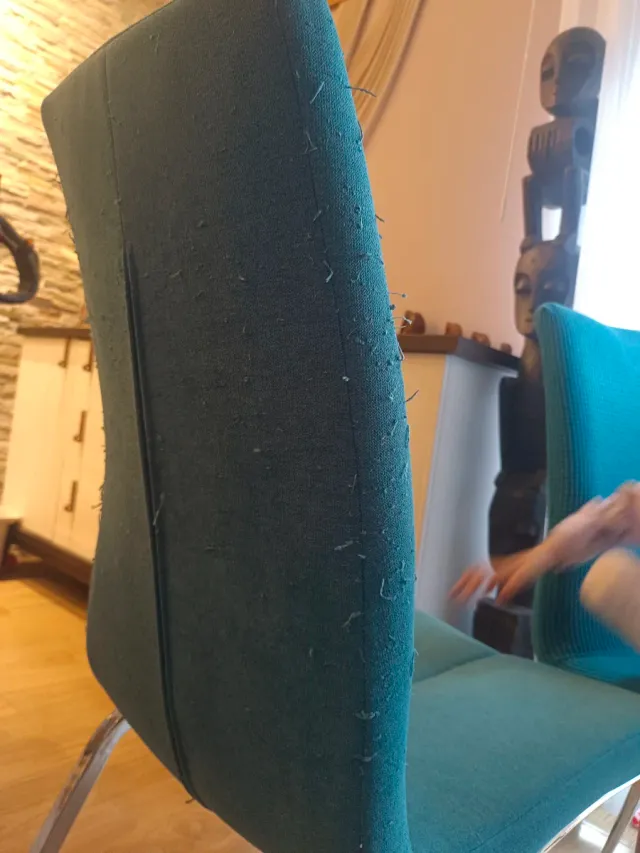 Conjunto de 4 sillas de comedor azul