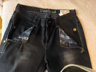 Pantalón Vaquero Desigual Negro Hombre Nuevo