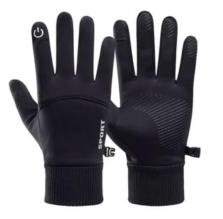 Guantes Táctiles Impermeables Invierno Negro M/L