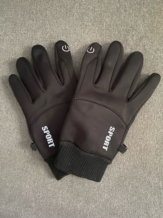 Guantes Táctiles Impermeables Invierno Negro M/L