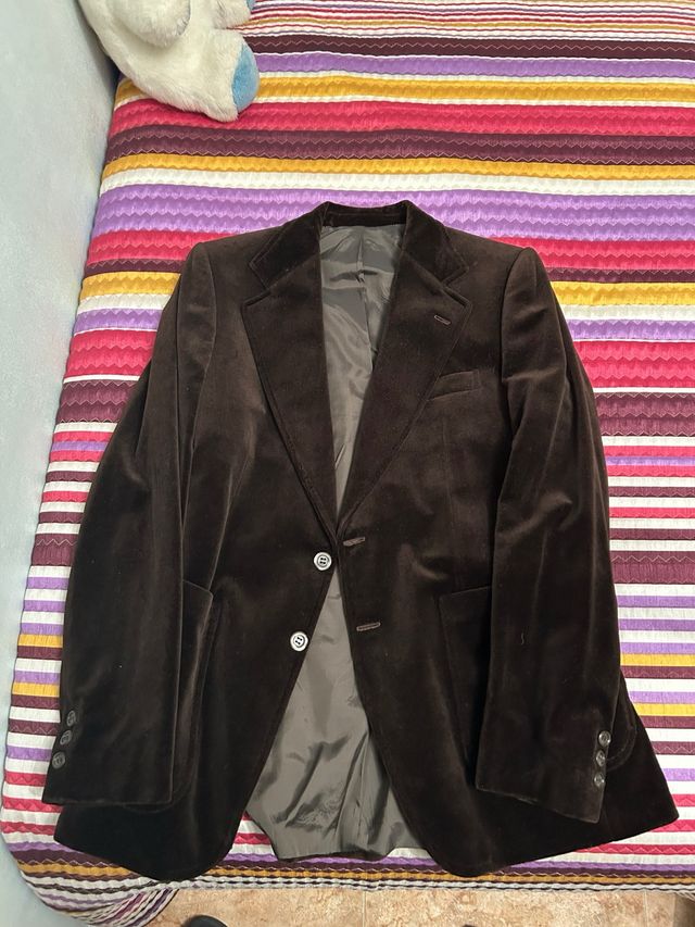 Chaqueta de pana marrón