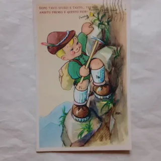 Lotto 6 cartoline vintage illustrate