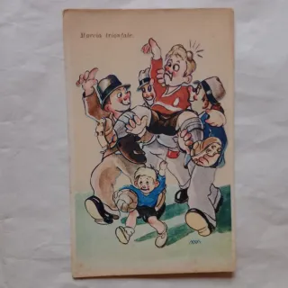 Lotto 6 cartoline vintage illustrate