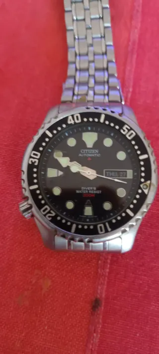 Reloj Citizen Automático Hombre Negro/Plata