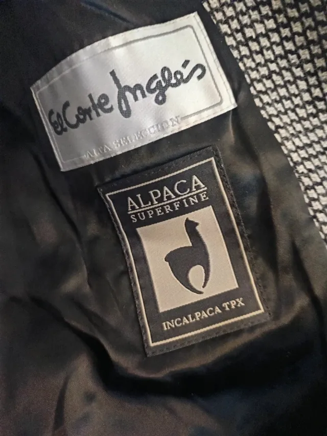 Abrigo lana pata de gallo