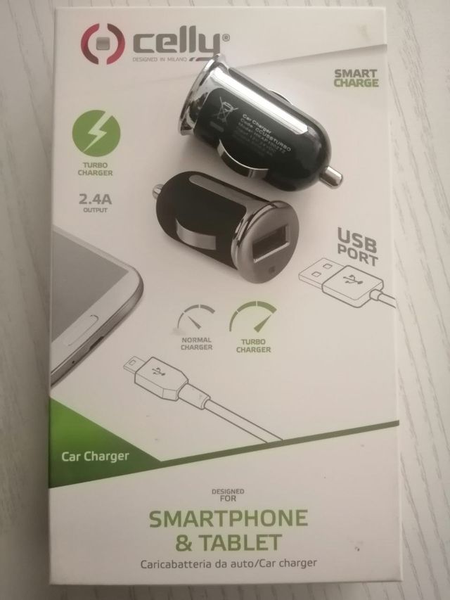 Celly Caricabatterie Auto USB 2.4A universale