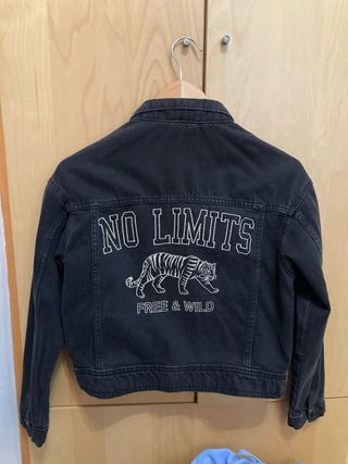 Cazadora vaquera Mango negra Talla S